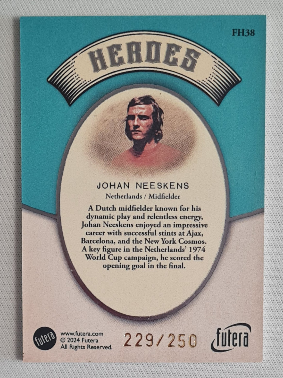 Johan Neeskens - 2024 Futera Heroes /250 #FH38 Netherlands