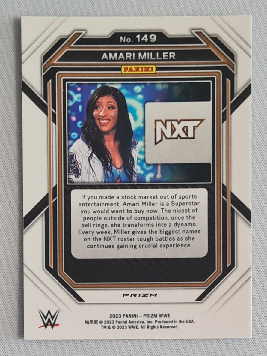Amari Miller - 2023 Panini Prizm WWE Blue Wave #149