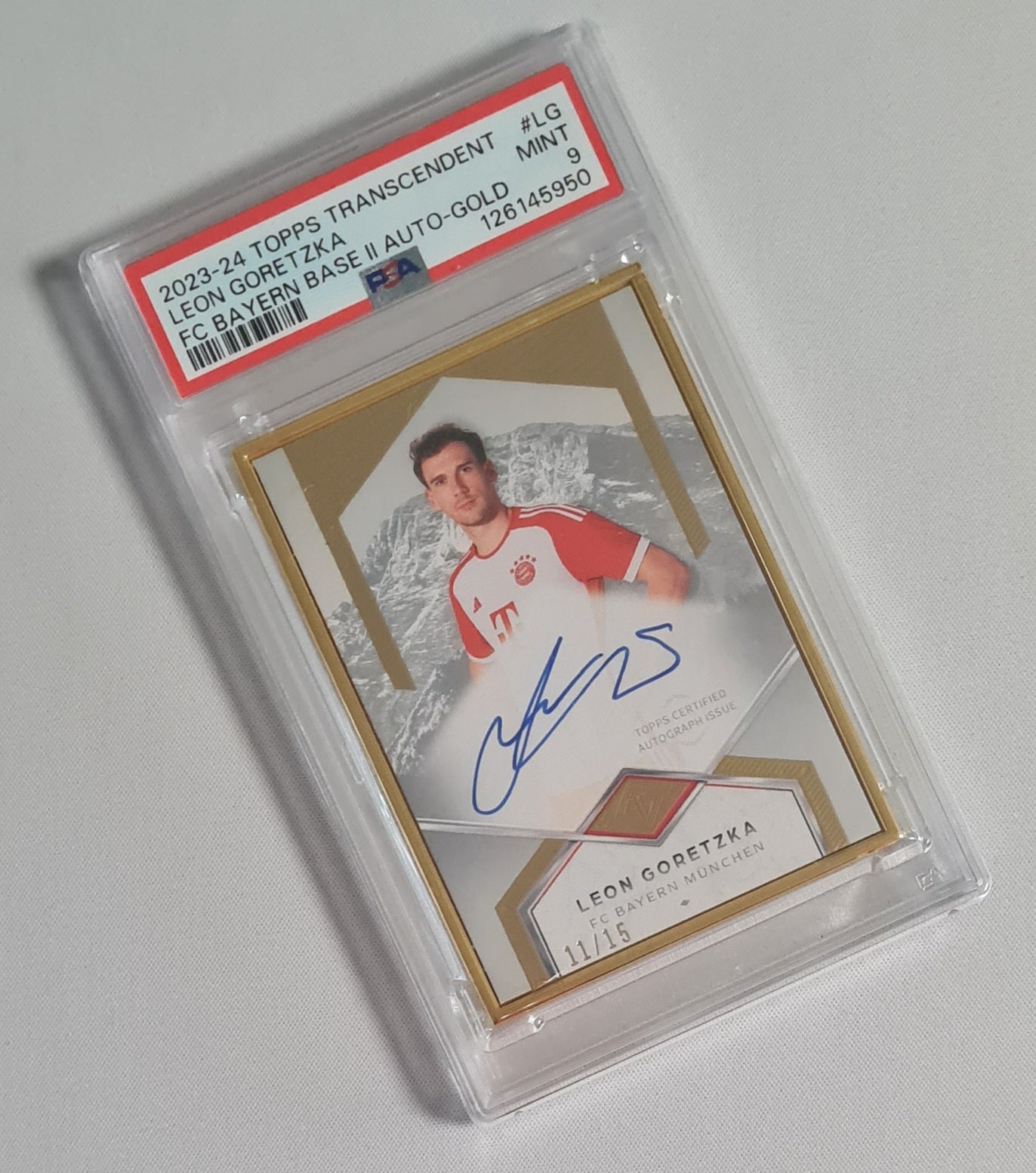 Leon Goretzka - 2023/24 Topps Transcendent Auto Gold /15 PSA 9 #LG Bayern Munich