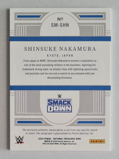 Shinsuke Nakamura - 2024 Panini National Treasures WWE Superstars Patch Auto /99 #SM-SHN