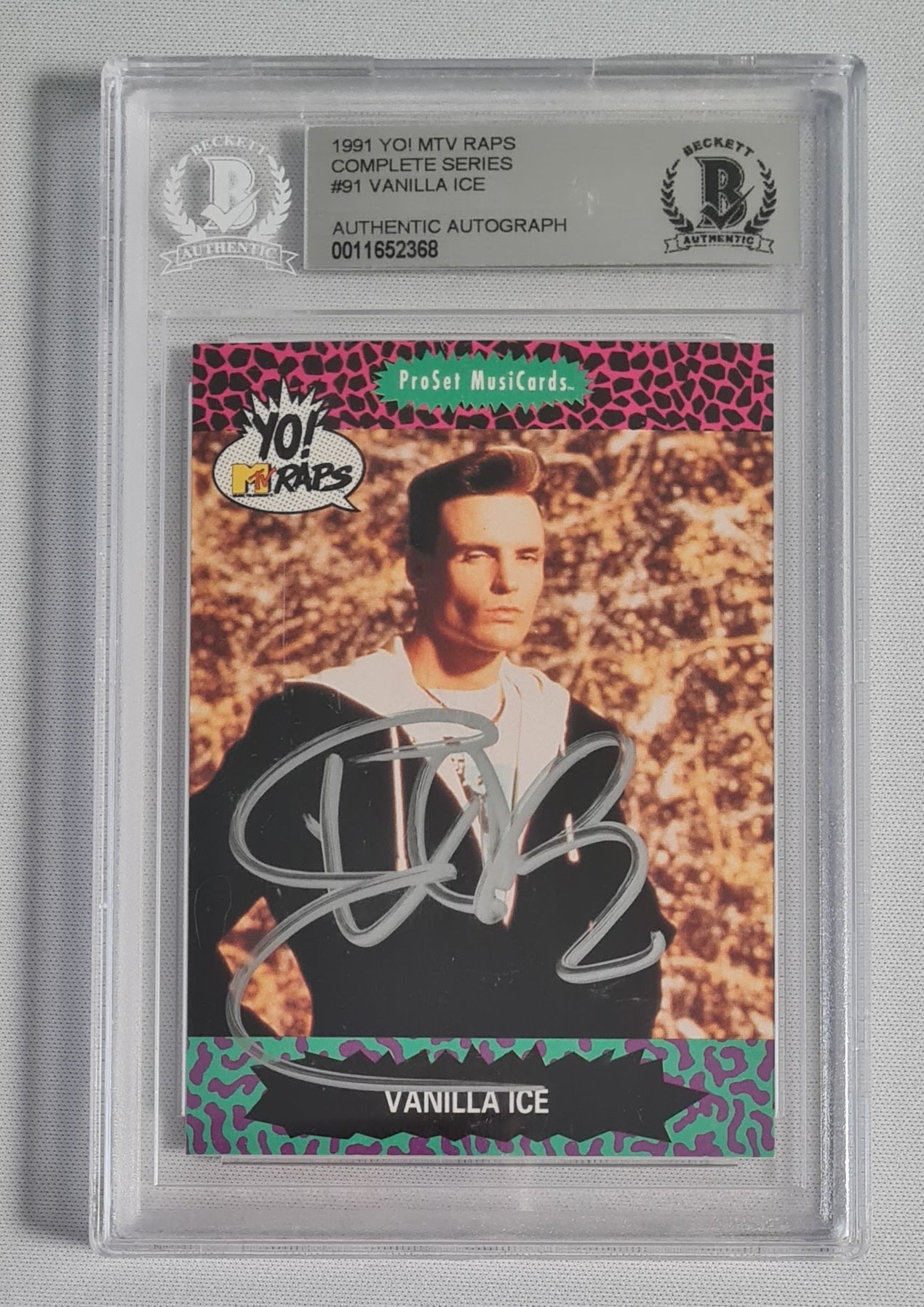 Vanilla Ice - 1991 Yo! MTV Raps Complete Series Auto BGS #91