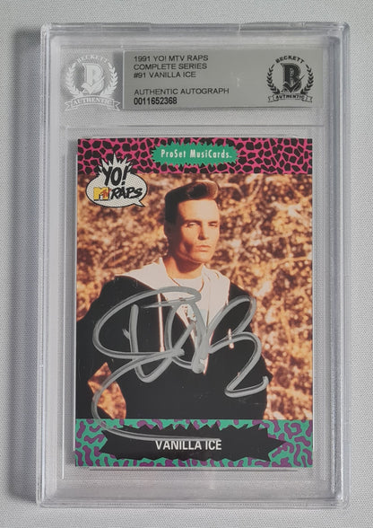 Vanilla Ice - 1991 Yo! MTV Raps Complete Series Auto BGS #91