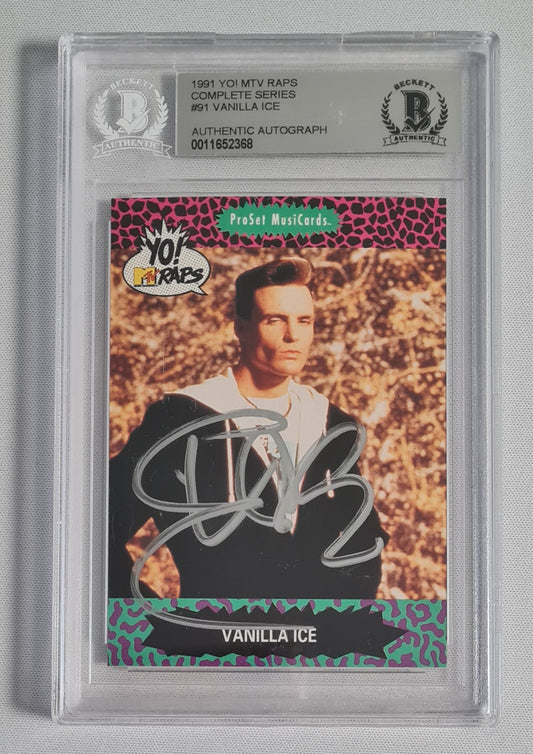 Vanilla Ice - 1991 Yo! MTV Raps Complete Series Auto BGS #91