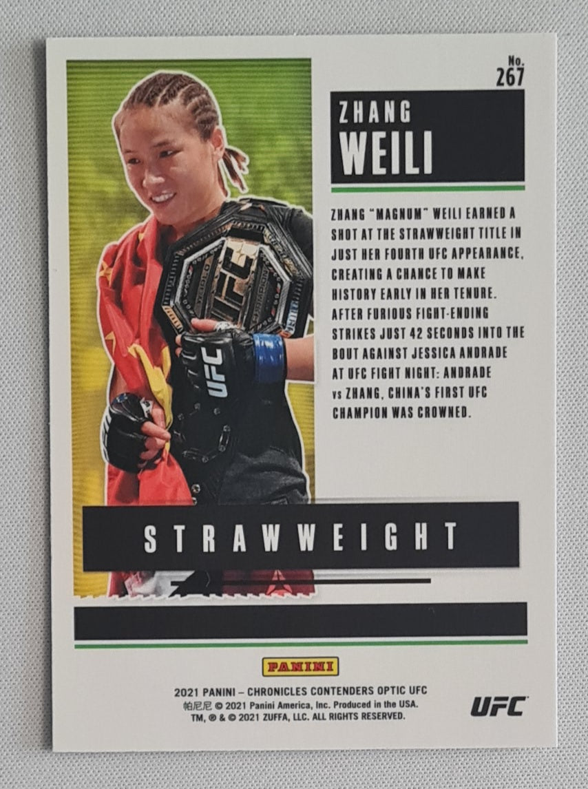 Zhang Weili - 2021 Panini Chronicles Contenders UFC Optic Season Ticker #267