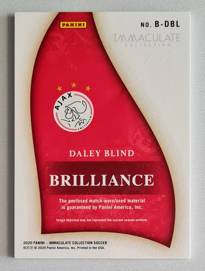 Daley Blind - 2020 Panini Immacualte Collection Brilliance Patch /99 #B-DBL AFC Ajax