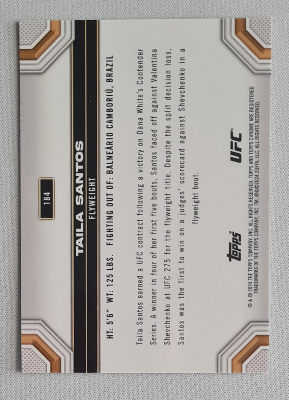 Taila Santos - 2024 Topps Chrome UFC Grey Chrome #184
