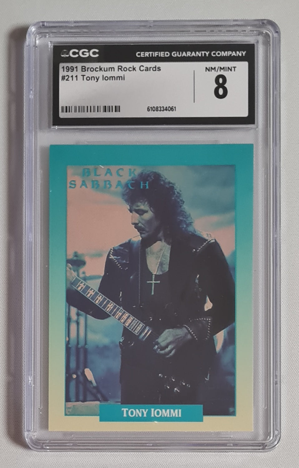 Tony Iommi Black Sabbath - 1991 Brockum Rock Cards CGC 8 #206