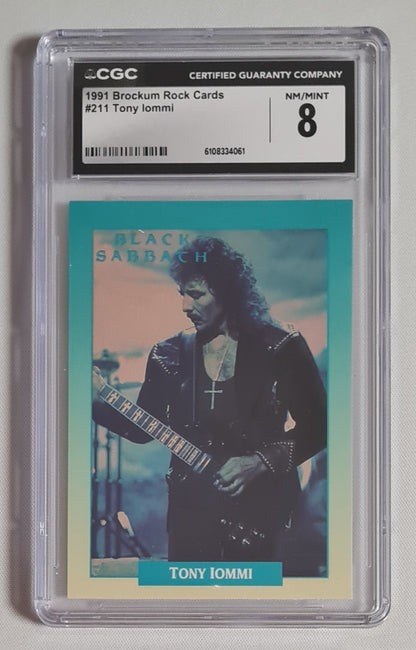 Tony Iommi Black Sabbath - 1991 Brockum Rock Cards CGC 8 #206
