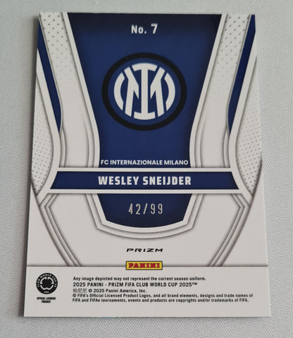 Wesley Sneijder - 2025 Panini Prizm Fifa Club World Cup Legendary Talents /99 #7 Inter Milan