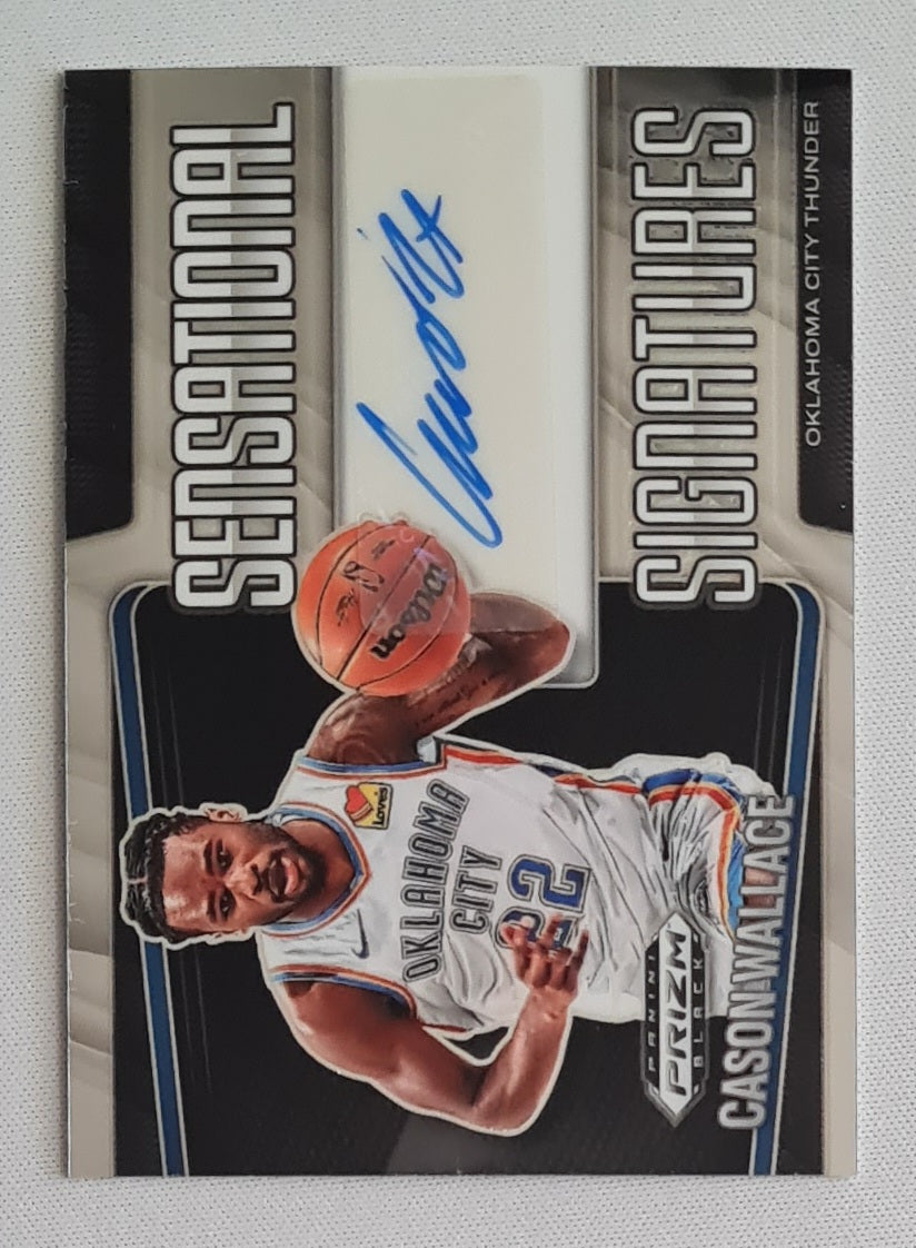 Cason Wallace - 2024/25 Panini Prizm Black Sensational Signatures #SS-CSW Oklahoma City Thunder