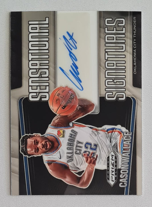 Cason Wallace - 2024/25 Panini Prizm Black Sensational Signatures #SS-CSW Oklahoma City Thunder