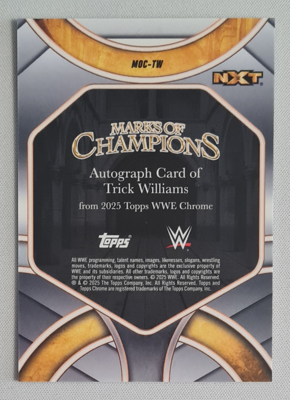 Trick Williams - 2025 Topps Chrome Marks of Champions Auto /150 #MOC-TW