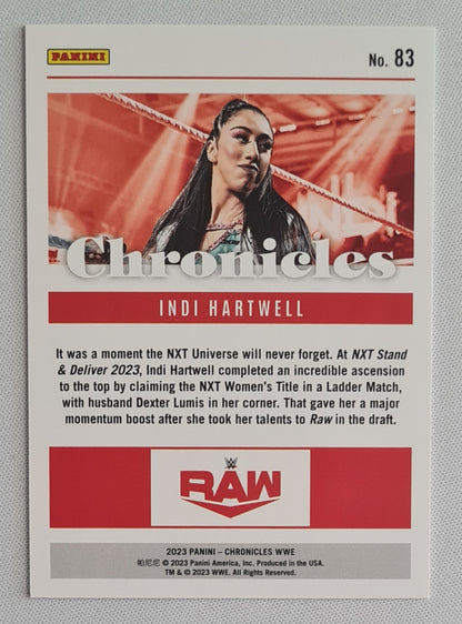 Indi Hartwell - 2023 Panini Chronicles WWE Red /199 #83