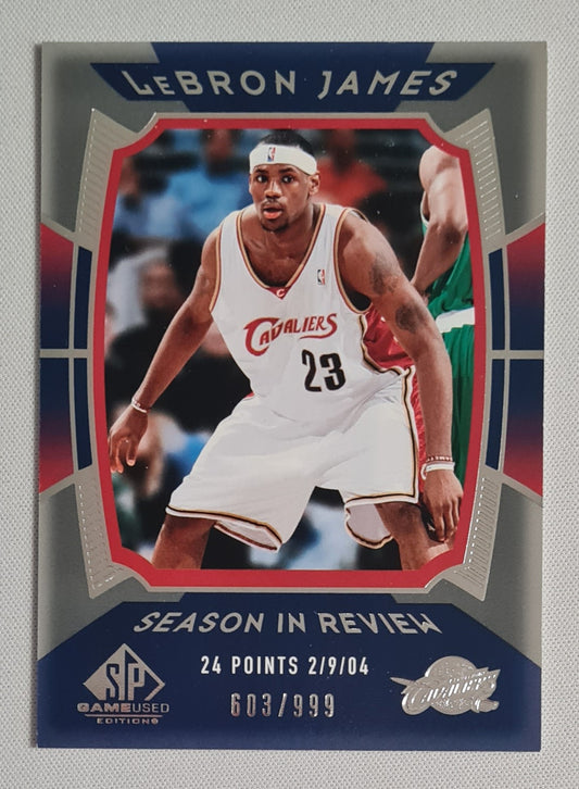 LeBron James - 2004/05 SP Game Used Season in Review /999 #140 Cleveland Cavaliers