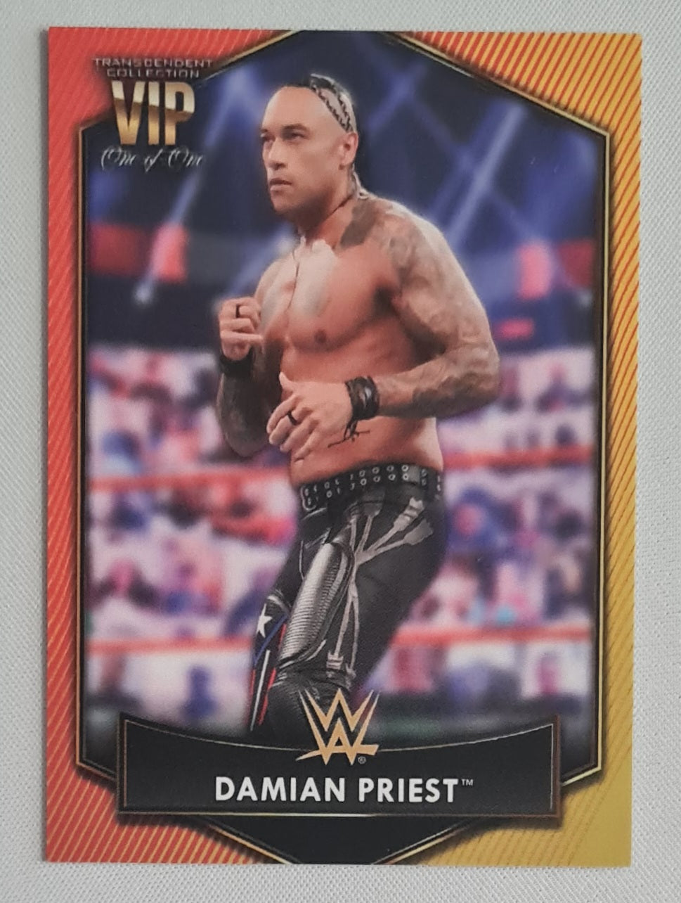Damian Priest - 2021 Topps Transcendent 1of1 WWE VIP Party Red & Yellow #12