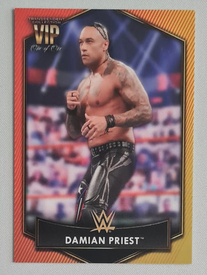 Damian Priest - 2021 Topps Transcendent 1of1 WWE VIP Party Red & Yellow #12
