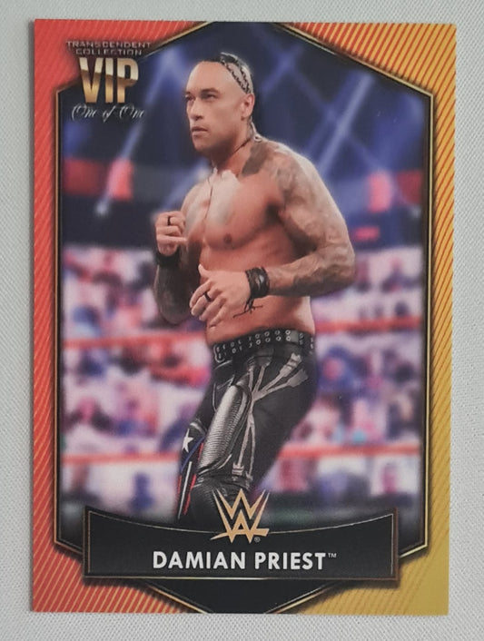 Damian Priest - 2021 Topps Transcendent 1of1 WWE VIP Party Red & Yellow #12