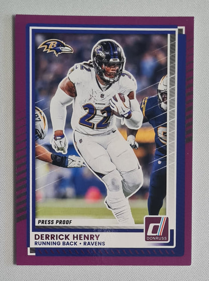 Derrick Henry - 2025 Panini Donruss Football Purple Press Proof #153 Baltimore Ravens