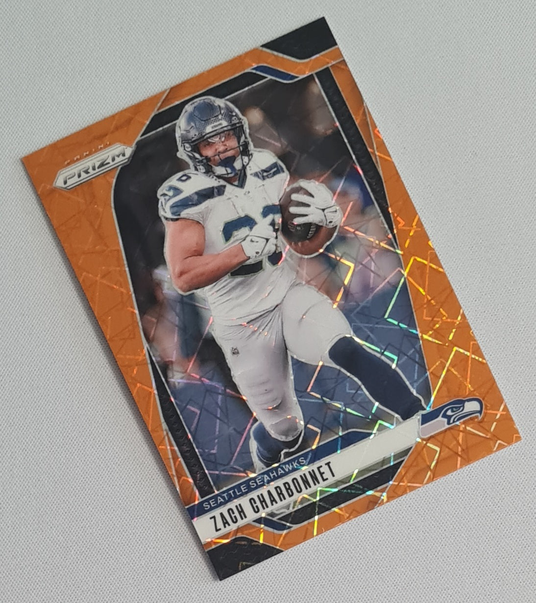 Zach Charbonnet - 2024 Panini Prizm Orange Lazer #264 Seattle Seahawks