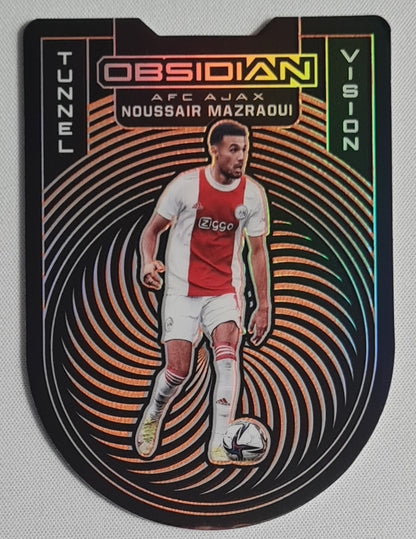 Noussair Mazraoui - 2021/22 Panini Obsidian Soccer Tunnel Vision Orange /30 #5 AFC Ajax
