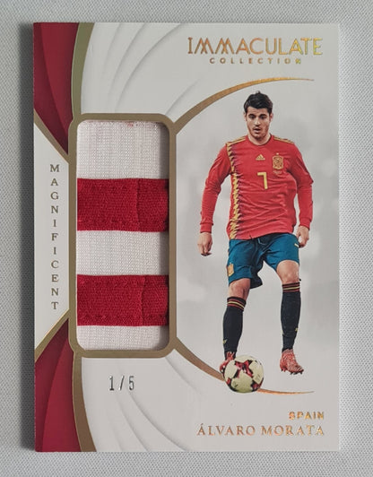 Alvaro Morata - 2018/19 Panini Immaculate Collection Magnificent Patch /5 Game Worn #MA-AMO Spain
