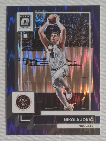 Nikola Jokic - 2022/23 Panini Donruss Optic Purple Shock Prizm #48 Denver Nuggets