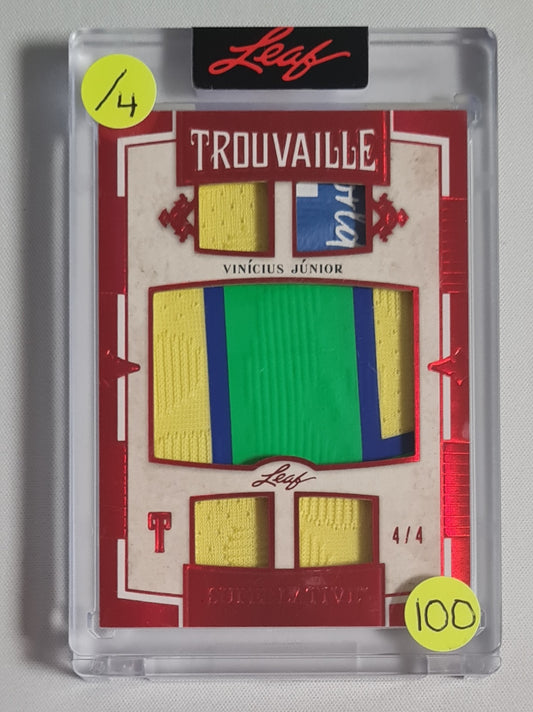Vinicius Jr - 2023 Leaf Trouvaille Superlative Patch /4 #T-20 Brazil