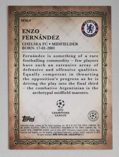 Enzo Fernández - 2022/23 Topps Merlin UEFA Soccer Merlin's Masters #MM-4 Chelsea FC
