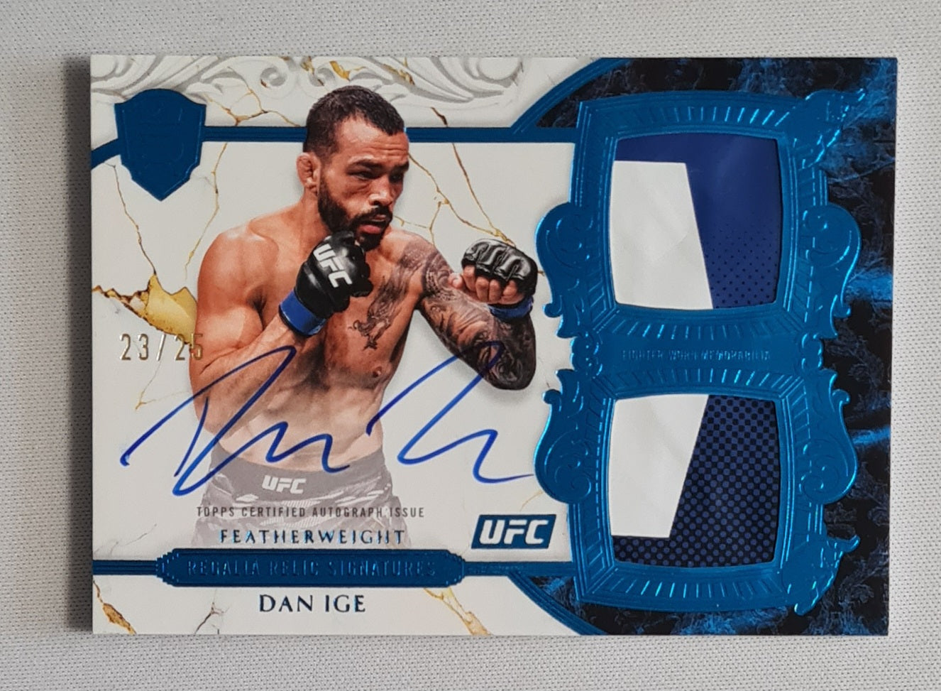 Dan Ige - 2025 Topps UFC Royalty Regalia Relic Signatures /25 #RRS-DI