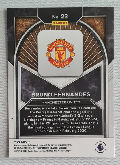 Bruno Fernandes - 2023/24 Panini Prizm Premier League Soccer Brilliance Prizm #23 Manchester United
