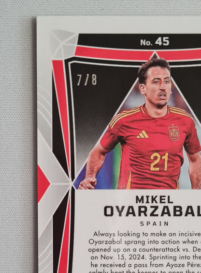 Mikel Oyarzabal - 2024/25 Panini Obsidian Electric Etch Talavera /8 #45 Spain
