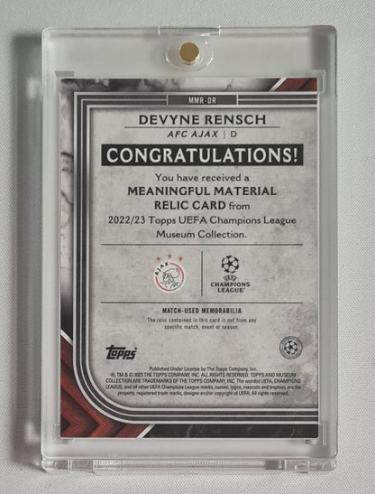 Devyne Rensch - 2022/23 Topps UEFA CL Museum Collection Meaningful Material /250 #MMR-DR AFC Ajax