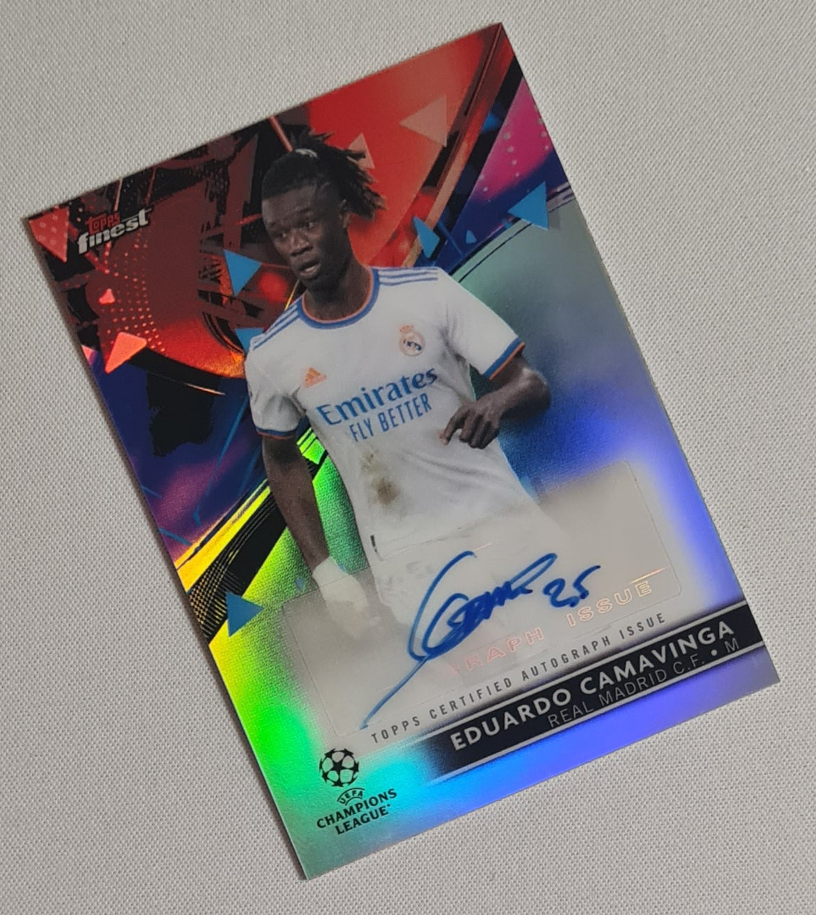 Eduardo Camavinga - 2021/22 Topps Finest Auto #BA-EC Real Madrid CF