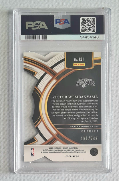 Victor Wembanyama - 2023 Panini Select Blue Concourse PSA 10 GEM MINT Rookie Card #87 San Antonio Spurs