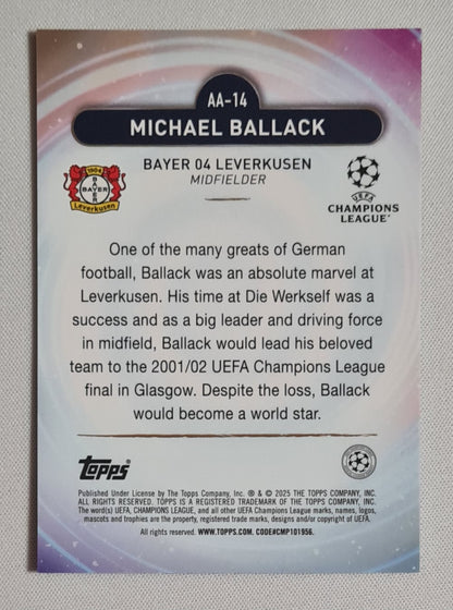 Michael Ballack - 2024/25 Topps Merlin UCC Ageless Alchemy Mojo /50 #AA-14 Bayer 04 Leverkusen
