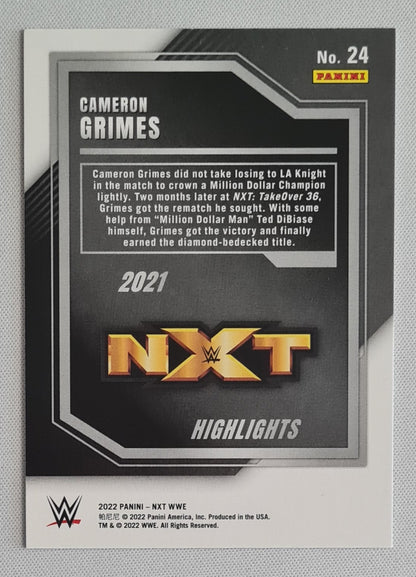 Cameron Grimes - 2022 Panini NXT WWE #24