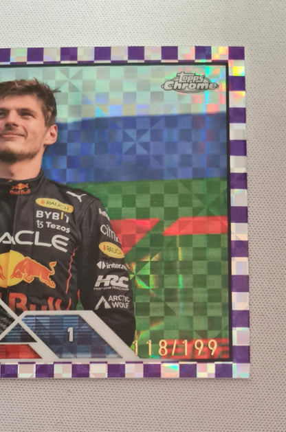 Max Verstappen - 2025 Topps Chrome F1 Purple /199 #180