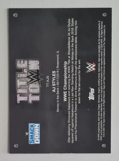 AJ Styles - 2025 Topps Chrome WWE Title Town #TT-AJS
