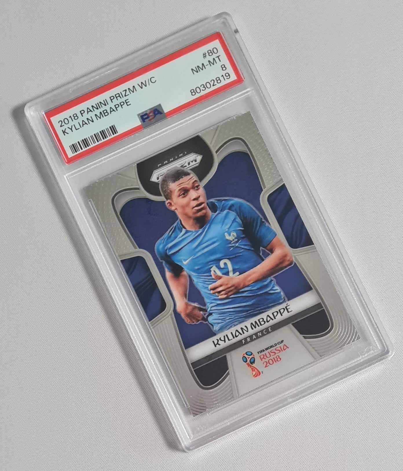 Kylian Mbappe - 2018 Panini Prizm World Cup PSA 8 #80 France