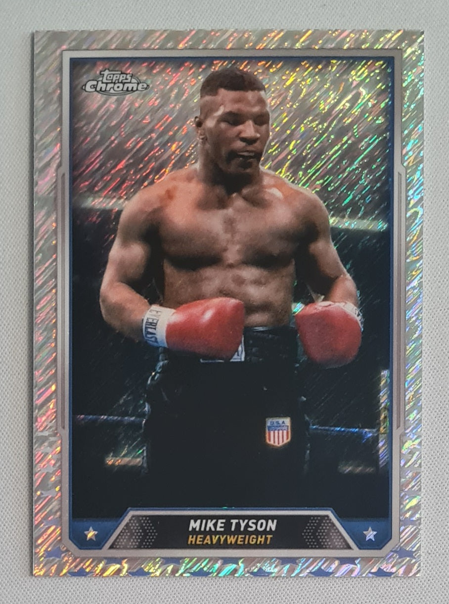 Mike Tyson - 2024 Topps Chrome Boxing Shimmer Refractor #35