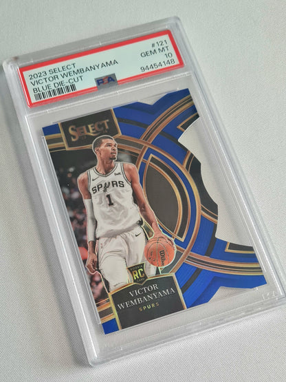 Victor Wembanyama - 2023 Panini Select Blue Concourse PSA 10 GEM MINT Rookie Card #87 San Antonio Spurs