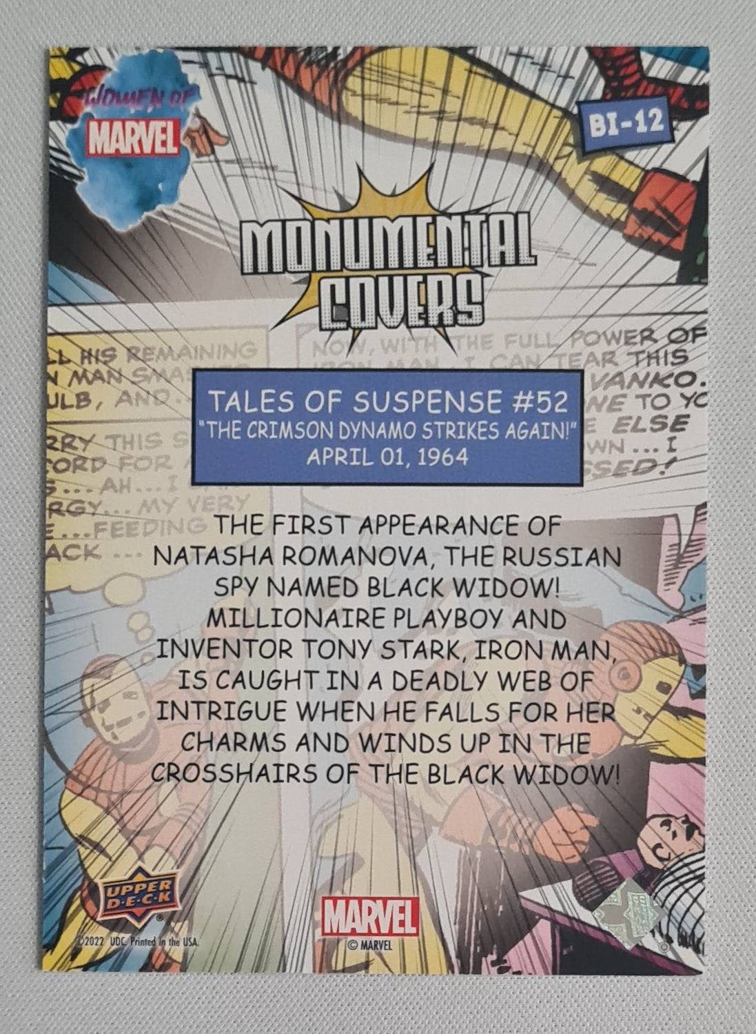 Tales of Suspense - 2022 Upper Deck Women of Marvel Monumental Covers #BI-12
