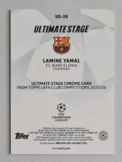Lamine Yamal - 2025/26 Topps UCC Chrome Ultimate Stage #US-20 FC Barcelona