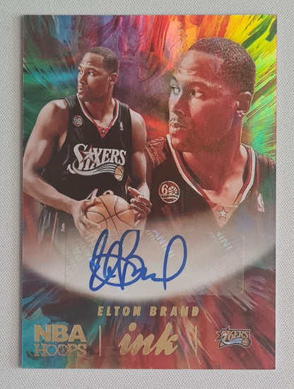 Elton Brand - 2022/23 Panini Hoops Ink Auto #HI-EBR Philadelphia 76ers