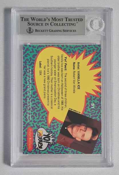 Vanilla Ice - 1991 Yo! MTV Raps Complete Series Auto BGS #91