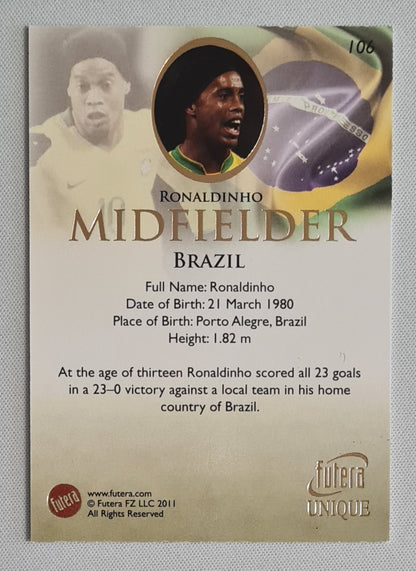 Ronaldinho - 2011 Futera Midfielder Brazil #106