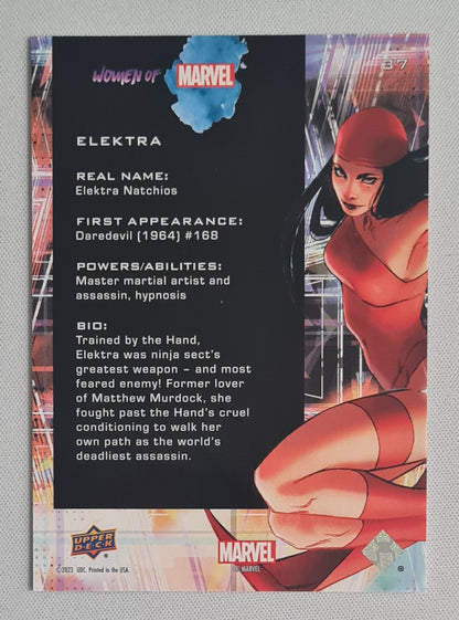Elektra - 2022 Upper Deck Women of Marvel #37