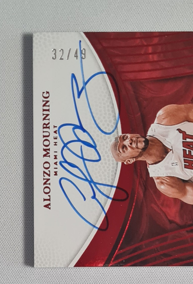 Alonzo Mourning - 2024/25 Panini Immaculate Signatures /49 #IMS-ALZ Miami Heat