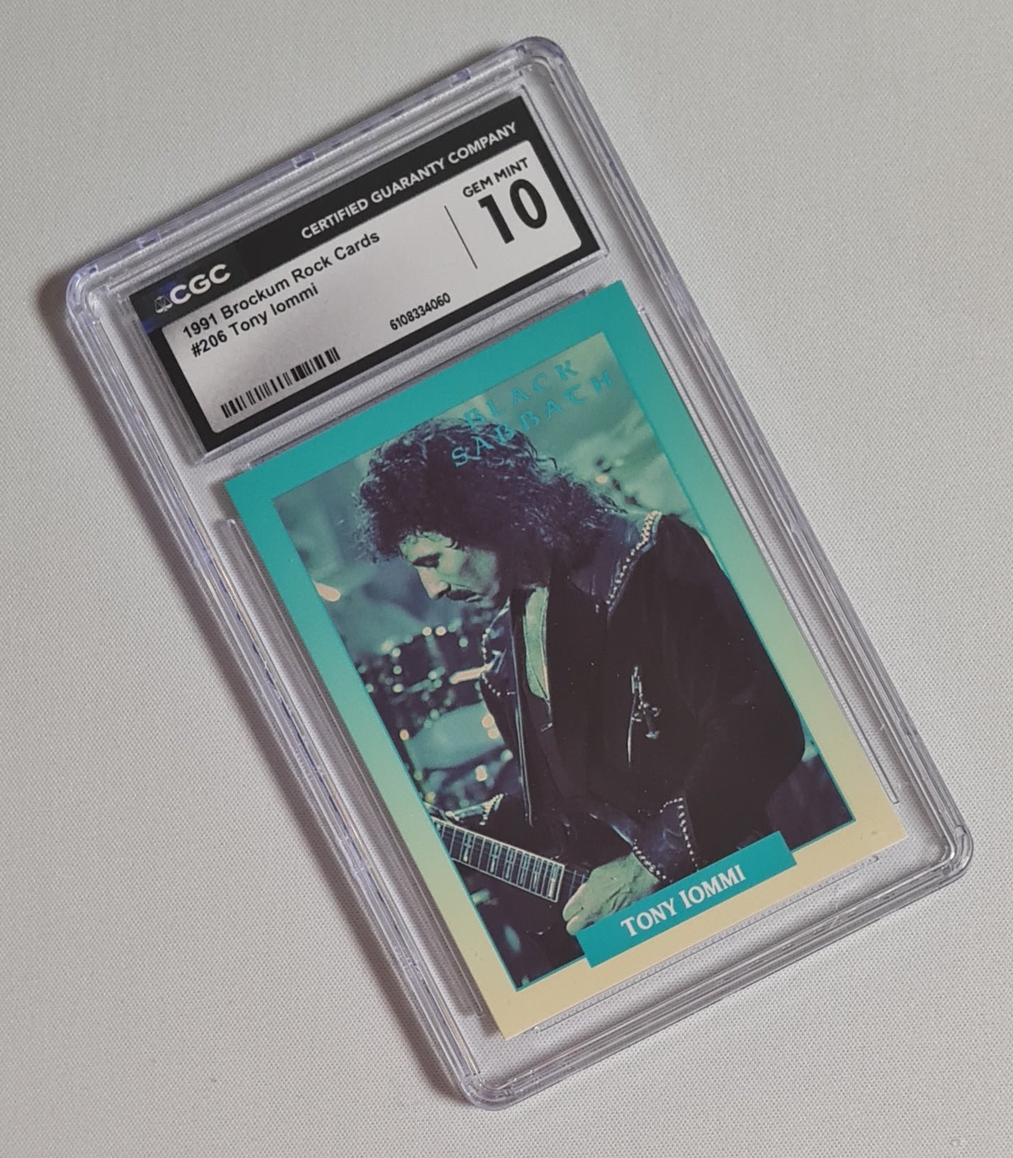 Tony Iommi Black Sabbath - 1991 Brockum Rock Cards CGC 10 #206