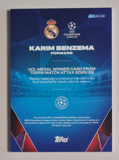 Karim Benzema - 2025/26 Topps Match Attax UCL Medal Winner Real Madrid CF